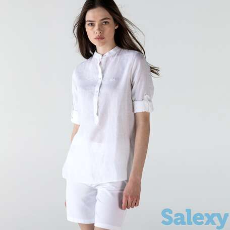 Льняная женская рубашка lacoste, фотография 1