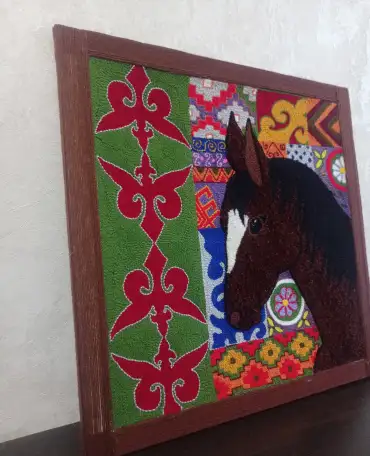 Панно, ручная работа, ковровая вышивка, фотография 3