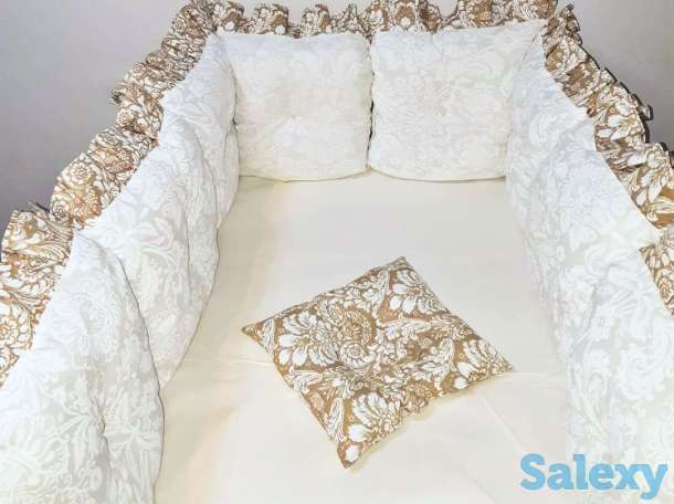 Детские бортики на кроватку, постельное белье, подушки, фотография 6