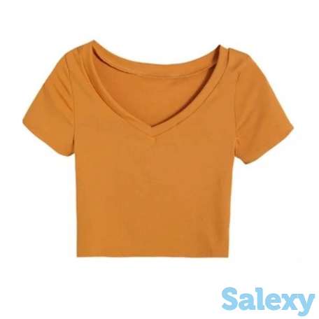 топик черный, топик оранжевый, фотография 2