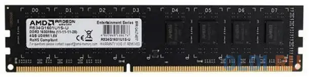 Оперативная память для компьютера amd r5 entertainment series dimm 4gb ddr3, фотография 1
