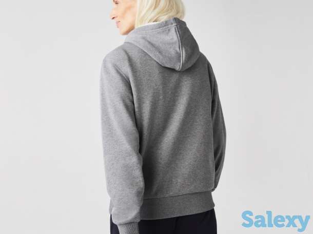 Женская флисовая худи lacoste свободного кроя с принтом, фотография 2