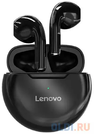 Беспроводные наушники lenovo tws ht38, черный, фотография 1