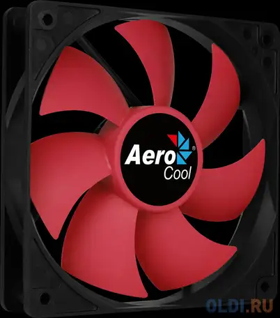 Вентилятор aerocool force 12 pwm red, 120x120x25мм, 500-1500 об./мин., разъем pwm, фотография 1