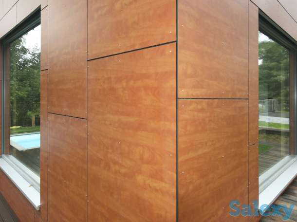 Листовой конструкционный фасадный пластик HPL, фасадные HPL панели КМ1, фотография 5