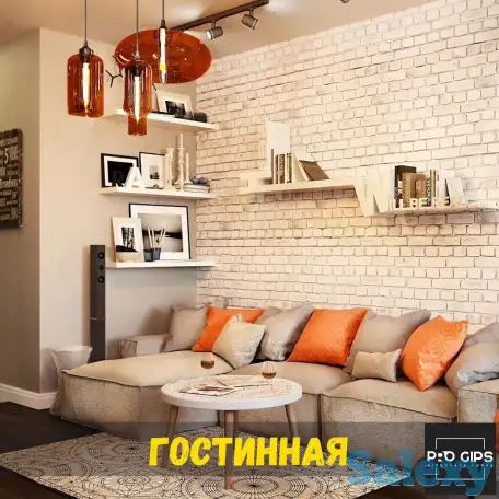 Декоративные гипсовые кирпичи с установкой, фотография 5