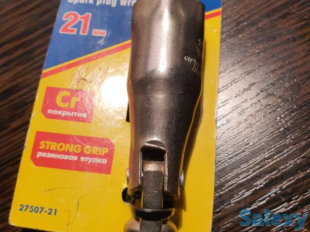 Ключ свечной DEXX с шарниром, 21мм, фотография 2