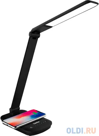 Светильник camelion kd-825 c02 (14162) настольный на основание черный 16вт, фотография 1