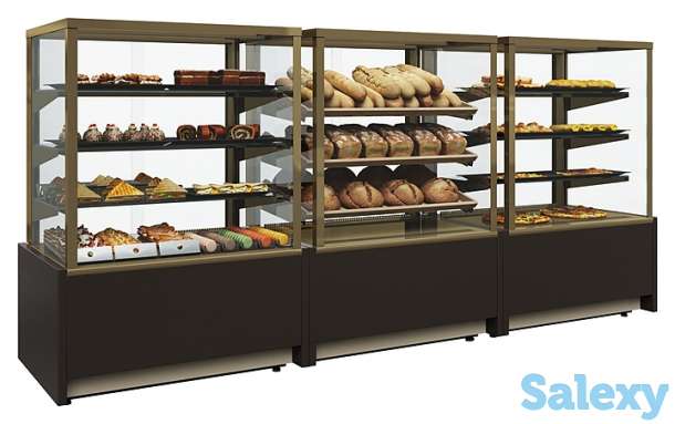 Витрина кондитерская Carboma KC70 VM 0,9-1 Light, шоколад / золото), фотография 3