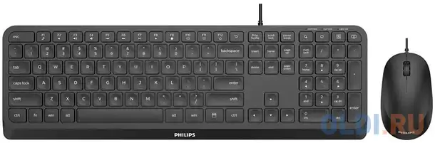 Philips проводной комплект  spt6207b(клавиатура spk6207b+мышь spk7207b) usb 2.0 104 клав/3, фотография 1