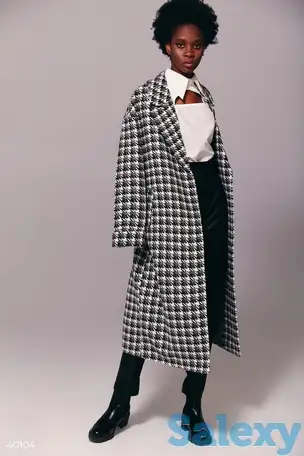 Зеленое пальто в гусиную лапку, фотография 1