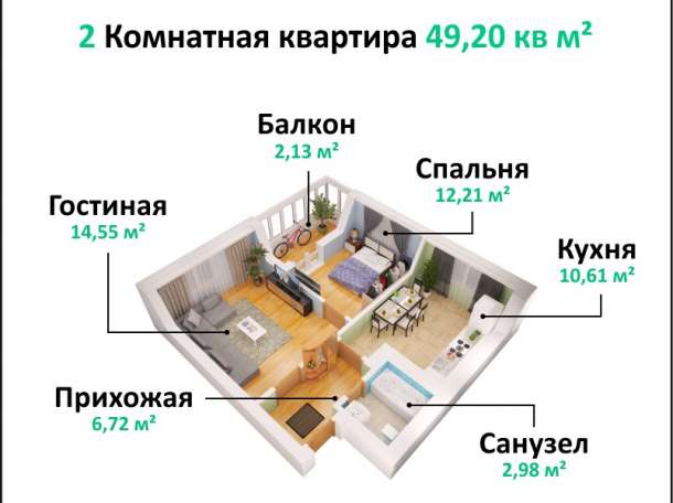 Элитные квартиры в центре Бишкека всего за 14500$, Бишкек ,Логвиненко 10, фотография 5