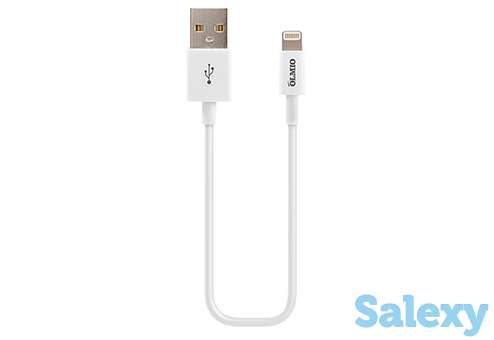 Кабель olmio sync and charge cable usb 2.0 to lightning 3м. белый, фотография 1