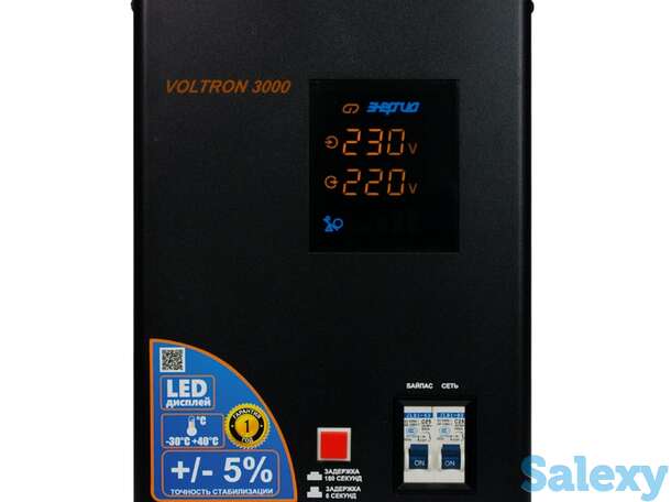 Однофазный стабилизатор напряжения энергия voltron 3000 (hp), фотография 1