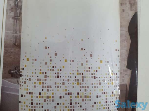 Шторки для душа и ванны, производство Турция, моднявая абстракция, фотография 2