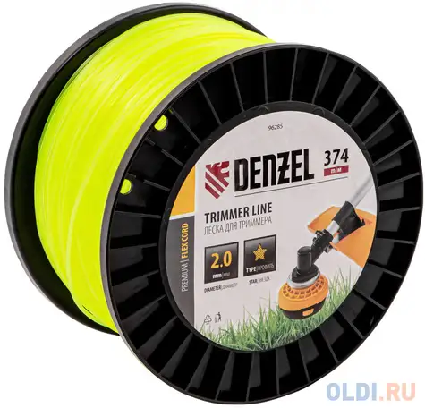 Леска для триммера звезда, 2,0мм х 374м, на din катушке flex, фотография 1