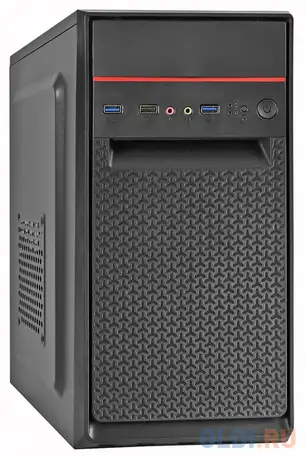 Корпус microatx exegate baa-107u 350 вт чёрный ex283061rus, фотография 1