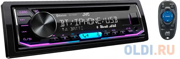 Автомагнитола cd jvc kd-t902bt 1din 4x50вт, фотография 1