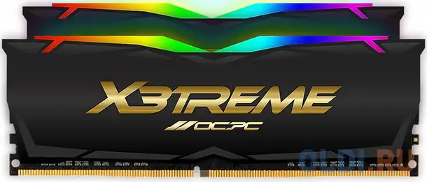 Оперативная память для компьютера ocpc x3 rgb black label dimm 64gb, фотография 1