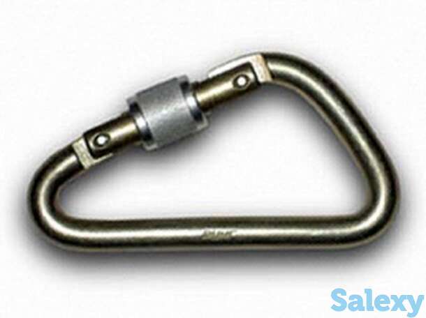 Карабин ринг треугольный с муфтой сталь 40 kn keylock, фотография 1