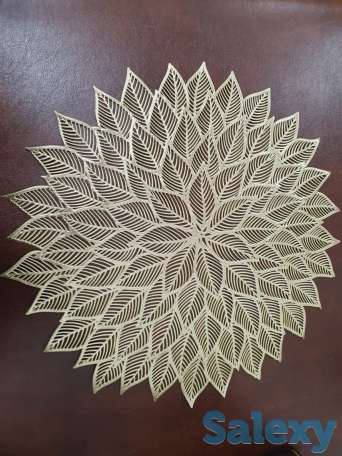 Подтарельники под золото и серебро, качественный материал, ракушки, фотография 3