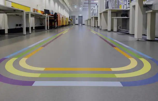 Медицинский линолеум, гомогенное напольное покрытие для чистых и промышленных помещений. Коммерческий линолеум КМ2, фотография 8