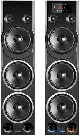 Колонки 2.0 ginzzu gm-329 черный, фотография 1