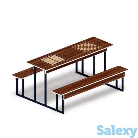 Столик взрослый нарды + шахматы мф 32.01.04-01, фотография 1