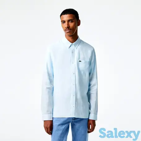 Мужская льяная рубашка lacoste regular fit, фотография 1