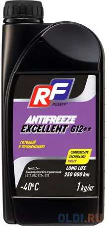 17361n ruseff антифриз antifreeze excellent g12++ (1кг), фотография 1