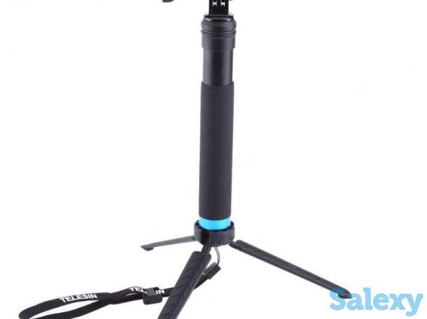Продам телескопический монопод - трипод, два в одном для экшн камер с держателем для смартфонов, Telesin, фотография 1