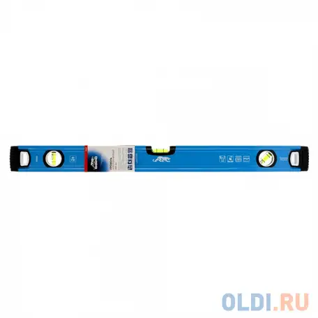 Уровень алюминиевый, 600 мм, профиль 1,6 мм, фрезерованный, ударопрочные заглушки, 3, фотография 1