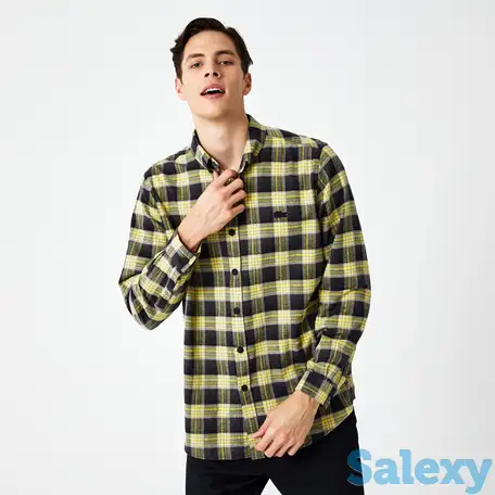 Мужская клетчатая рубашка lacoste regular fit, фотография 1