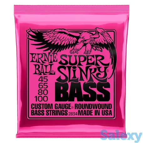 Струны для 4-струнной бас-гитары ernie ball super slinky bass p02834, фотография 1