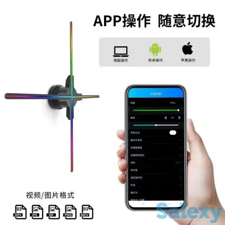 3D-голографический Модернизированный рекламный вентилятор., фотография 2