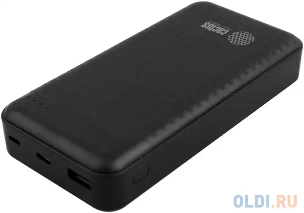 Мобильный аккумулятор cactus cs-pbfsyt-20000 20000mah 3a 2xusb голубой, фотография 1