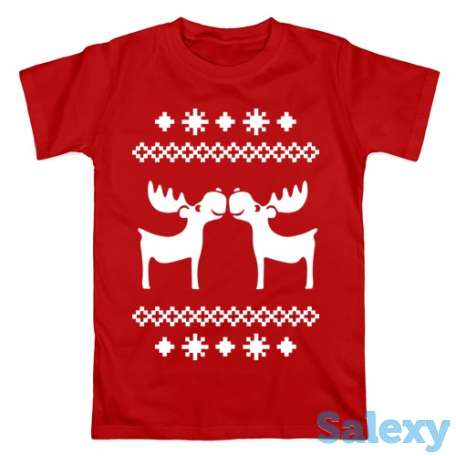 Футболку с оленями. Печать на футболку яркого красочного нанесения., фотография 1