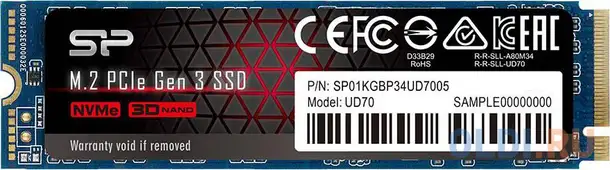 Ssd накопитель silicon power ud70 2 tb pci-e 3.0 x4, фотография 1