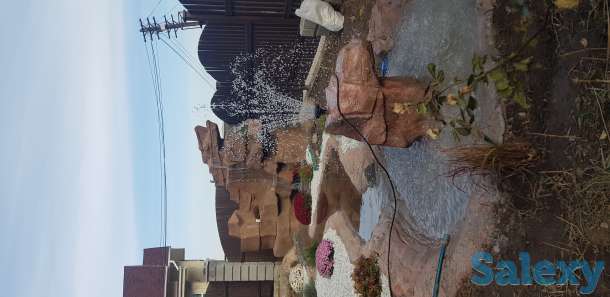 искусственный водопад, ландшафтный дизайн, скулптура, фонтан., фотография 3