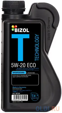 85720 bizol нс-синт. мот.масло technology 5w-20 sn c5 (1л), фотография 1
