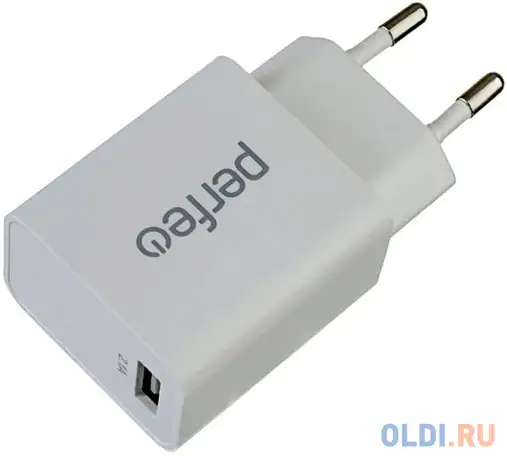 Зарядное устройство perfeo i4619 2.1a usb белый, фотография 1