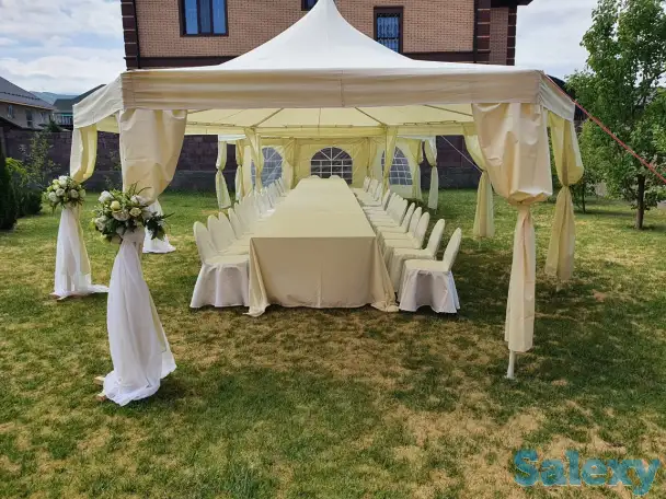 Шатер 5м*7м, восьмиугольный. Цвет - шампань., фотография 3