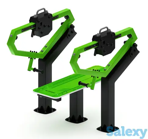 Жим лежа (зеленый) - уличный тренажер - ст 026-12, фотография 1