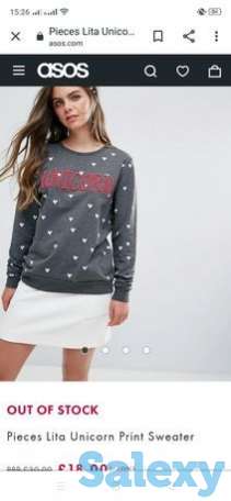 Свитер Pieces Дания Unicorn кофточка джемпер, кофта подарок новый год, фотография 1