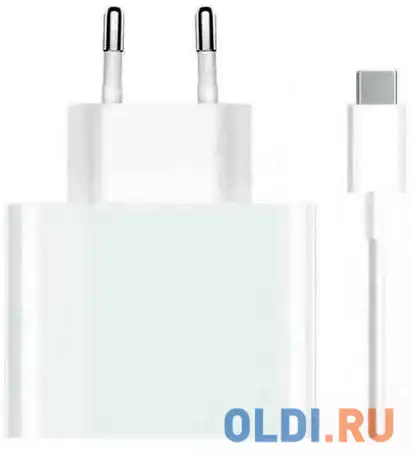 Сетевое зарядное устройство xiaomi 67w charging combo usb-c белый, фотография 1