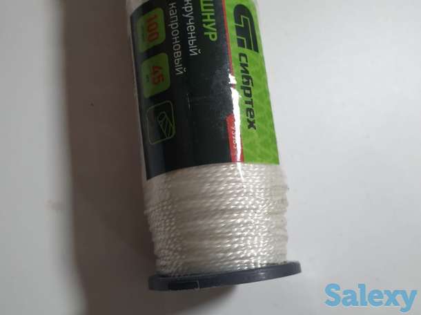 Крученый капроновый шнур 1.5мм, 100м катушка, 45кгс СИБРТЕХ Россия, фотография 3