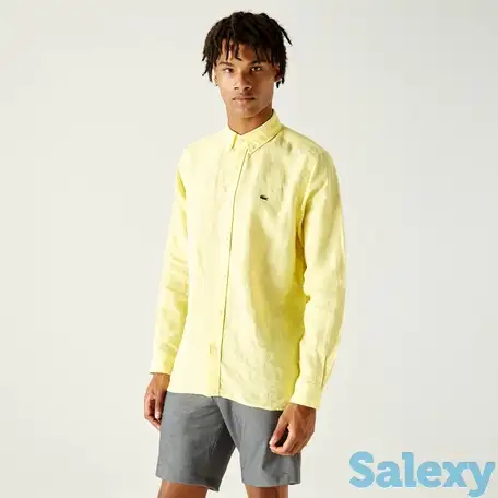 Мужская льнаная рубашка lacoste regular fit, фотография 1