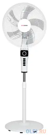 Вентилятор напольный starwind saf1252 50вт скоростей:4 белый, фотография 1