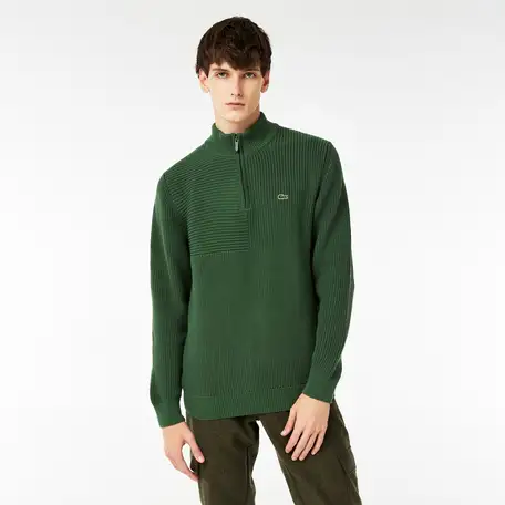 Мужской хлопковый свитер lacoste на молнии, фотография 1
