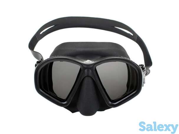 Маска подводная scorpena м (черный силикон) зеркальные линзы, фотография 1